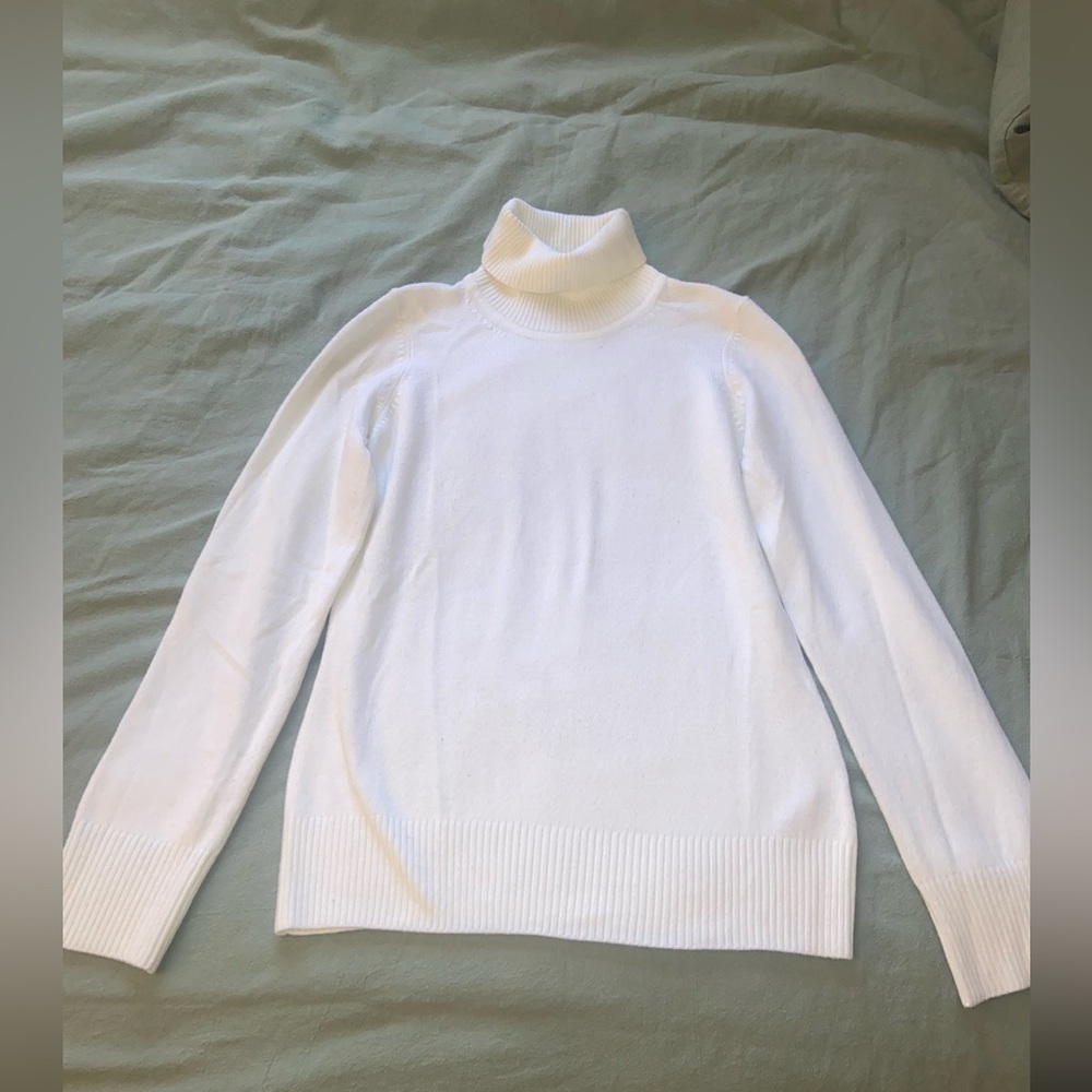 French Connection white turtle neck sweater size Medium